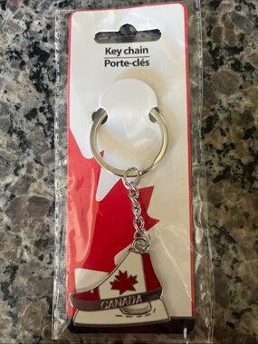 Canada Hockey Skate Keychain